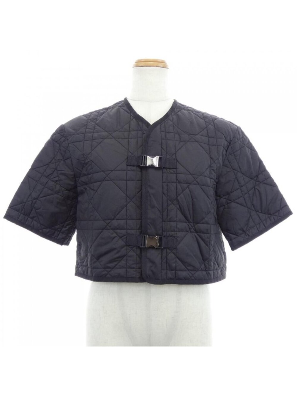 Dior Macro Cannage Quilted Collarless Jacket